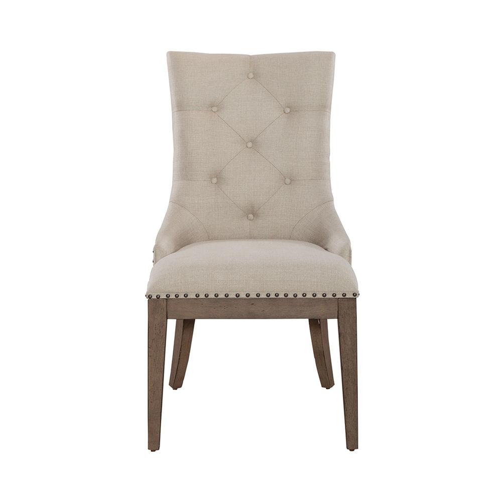 Liberty Furniture - Americana Farmhouse Uph Shelter Side Chair  in Dusty Taupe & Black - 615-C6501S veiw 8