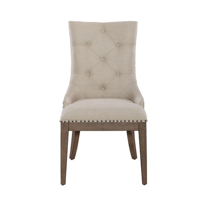 Liberty Furniture - Americana Farmhouse Uph Shelter Side Chair  in Dusty Taupe & Black - 615-C6501S veiw 8