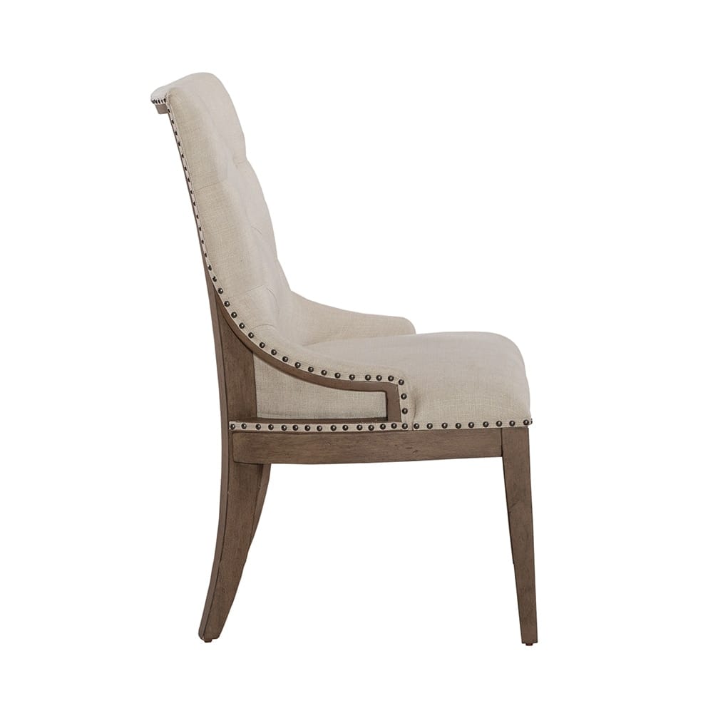 Liberty Furniture - Americana Farmhouse Uph Shelter Side Chair  in Dusty Taupe & Black - 615-C6501S veiw 9