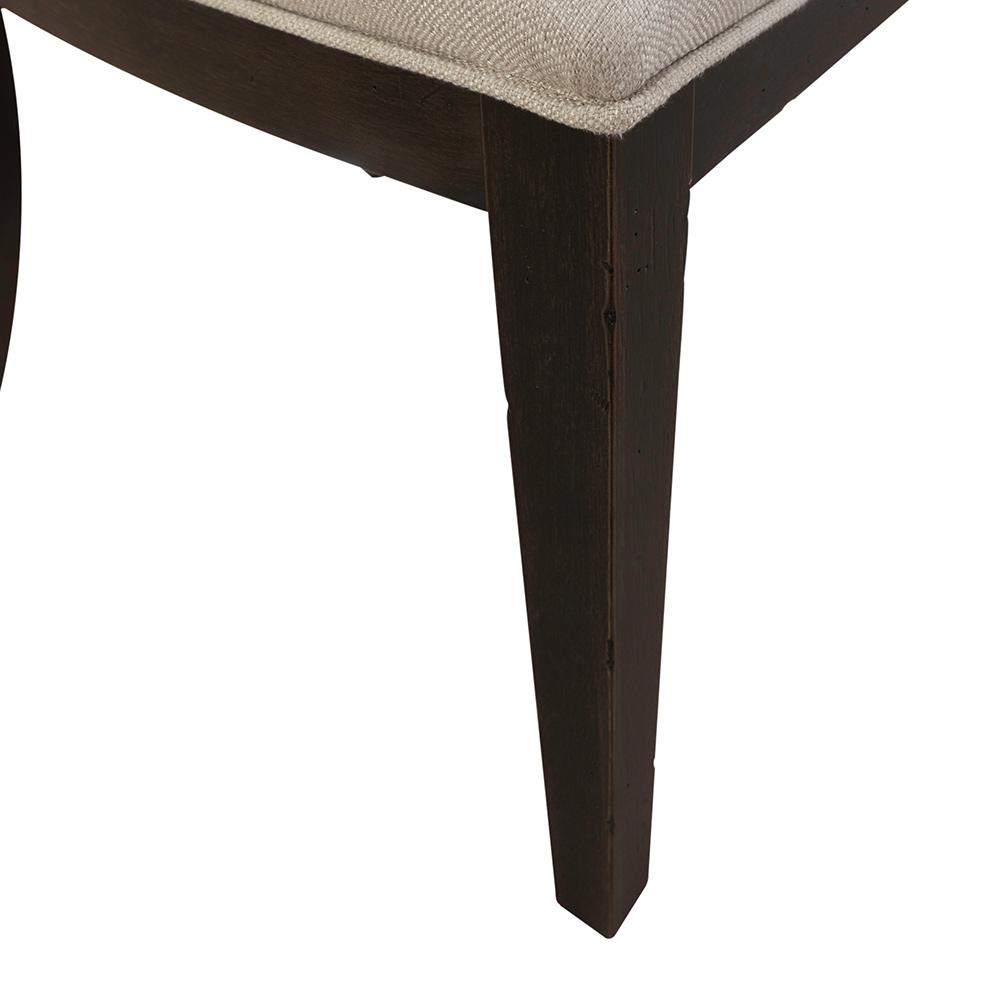 Liberty Furniture - Americana Farmhouse Uph Tufted Back Side Chair - Black in Dusty Taupe & Black - 615-C0501S-B veiw 3
