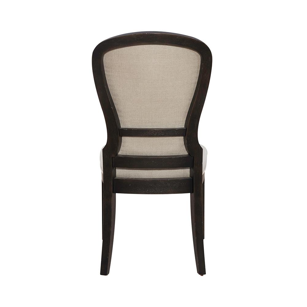 Liberty Furniture - Americana Farmhouse Uph Tufted Back Side Chair - Black in Dusty Taupe & Black - 615-C0501S-B veiw 7