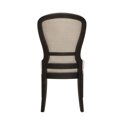 Liberty Furniture - Americana Farmhouse Uph Tufted Back Side Chair - Black in Dusty Taupe & Black - 615-C0501S-B veiw 7