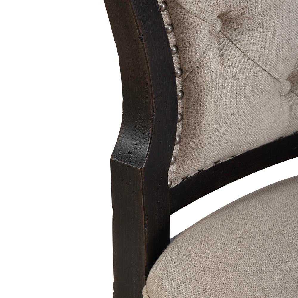 Liberty Furniture - Americana Farmhouse Uph Tufted Back Side Chair - Black in Dusty Taupe & Black - 615-C0501S-B veiw 10