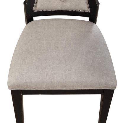 Liberty Furniture - Americana Farmhouse Uph Tufted Back Side Chair - Black in Dusty Taupe & Black - 615-C0501S-B veiw 12