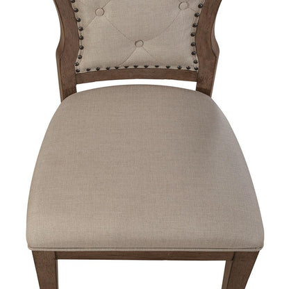 Liberty Furniture - Americana Farmhouse Uph Tufted Back Side Chair in Dusty Taupe & Black - 615-C0501S veiw 3