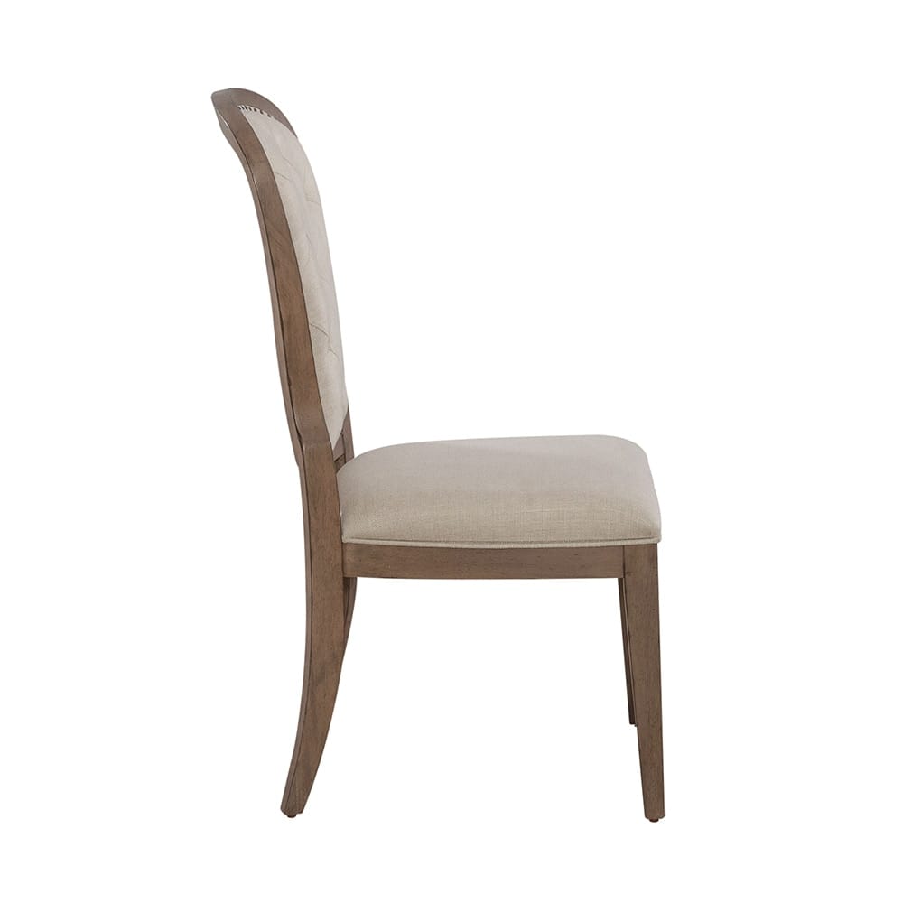Liberty Furniture - Americana Farmhouse Uph Tufted Back Side Chair in Dusty Taupe & Black - 615-C0501S veiw 8