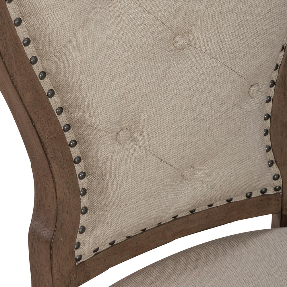 Liberty Furniture - Americana Farmhouse Uph Tufted Back Side Chair in Dusty Taupe & Black - 615-C0501S veiw 12