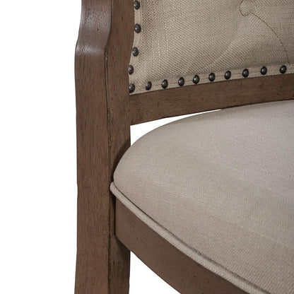 Liberty Furniture - Americana Farmhouse Uph Tufted Back Side Chair in Dusty Taupe & Black - 615-C0501S veiw 13