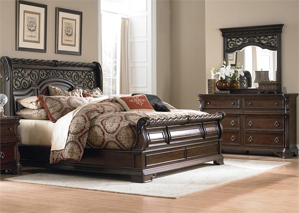 Liberty Furniture - Arbor Place 3 Piece Queen Sleigh Bed, Dresser & Mirror Set - 575-BR-QSLDM veiw 1