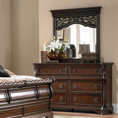 Liberty Furniture - Arbor Place - King California Sleigh Bed, Dresser & Mirror, Chest, Night Stand in Brown - 575-BR-KCSDMCN view 2