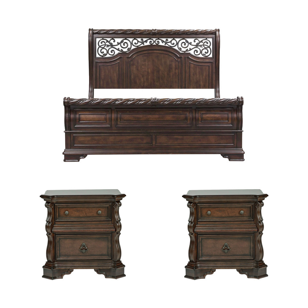 Liberty Furniture - Arbor Place King Sleigh Bed, 2 Nightstands - 575-BR-KSL2NS view 1