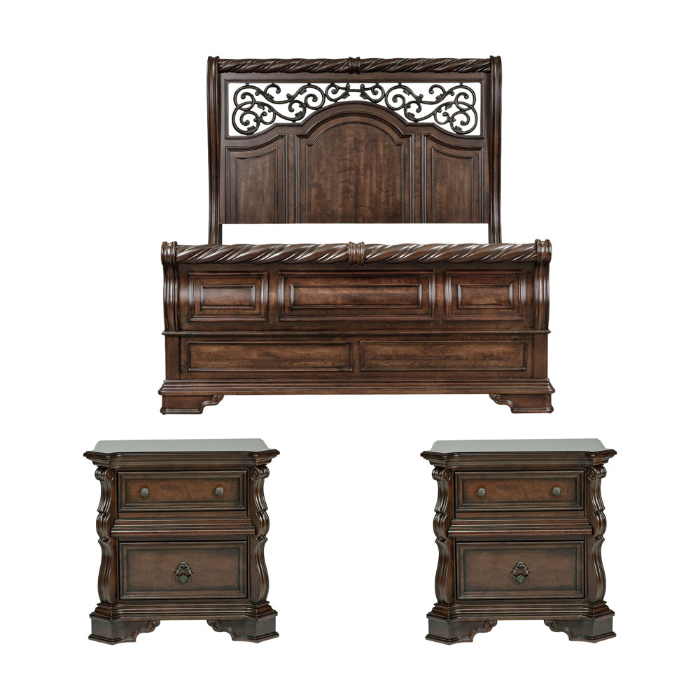 Liberty Furniture - Arbor Place Queen Sleigh Bed, 2 Nightstands - 575-BR-QSL2NS view 1