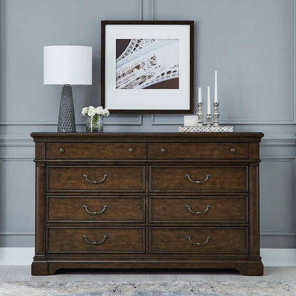 Liberty Furniture - Arden Road 8 Drawer Dresser in Satin Cherry - 512-BR31 veiw 7