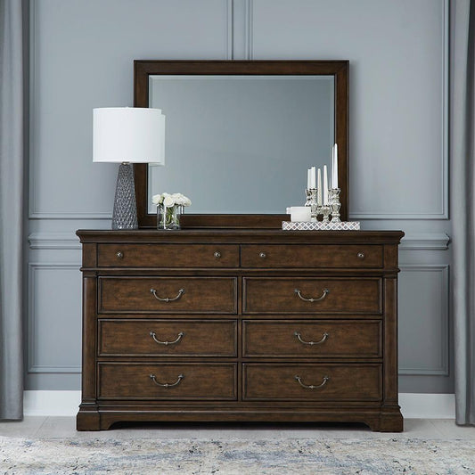 Liberty Furniture - Arden Road Dresser & Mirror  in Satin Cherry - 512-BR-DM veiw 1