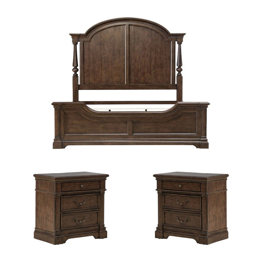 Liberty Furniture - Arden Road King Poster Bed, 2 Night Stands - 512-BR-KPS2NS view 1