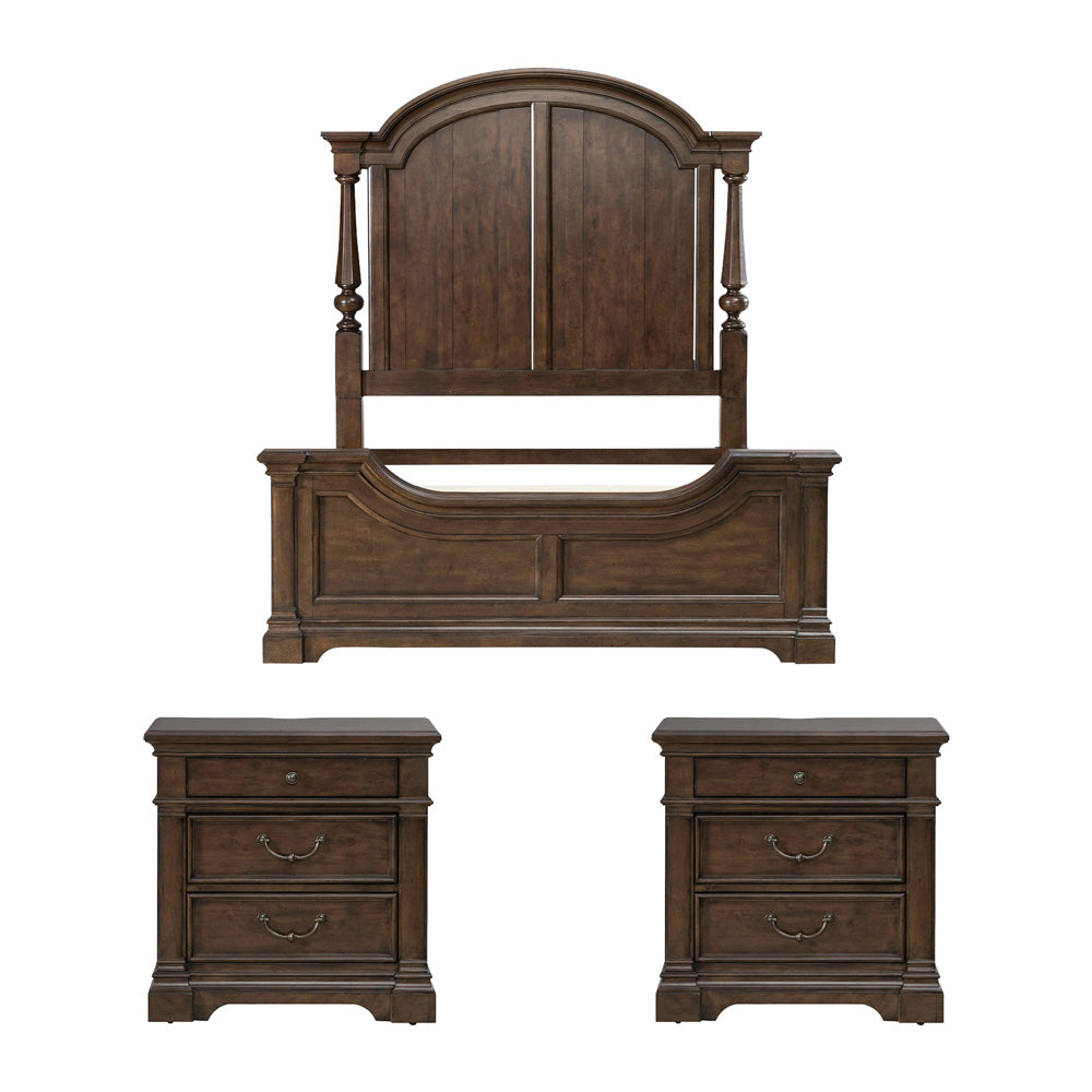 Liberty Furniture - Arden Road Queen Poster Bed, 2 Night Stands - 512-BR-QPS2NS view 1