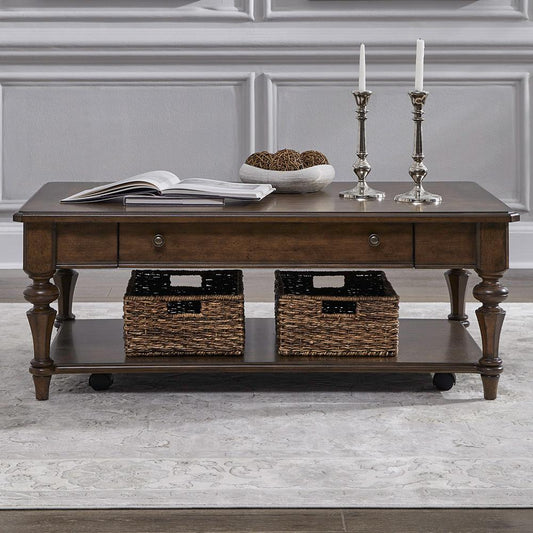 Liberty Furniture - Arden Road Rectangular Cocktail Table in Satin Cherry - 512-OT1010 veiw 1
