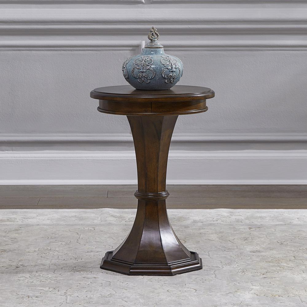 Liberty Furniture - Arden Road Round Chairside Table in Satin Cherry - 512-OT1021 veiw 1