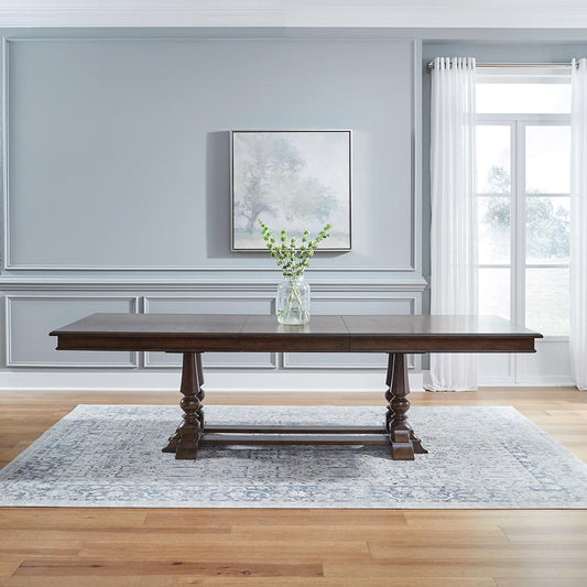 Liberty Furniture - Arden Road Trestle Table in Satin Cherry - 512-DR-TRS veiw 1