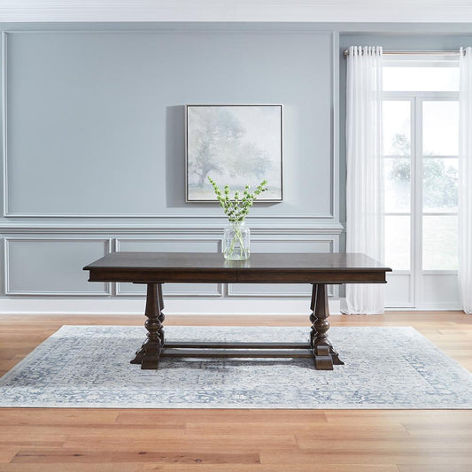 Liberty Furniture - Arden Road Trestle Table in Satin Cherry - 512-DR-TRS veiw 2