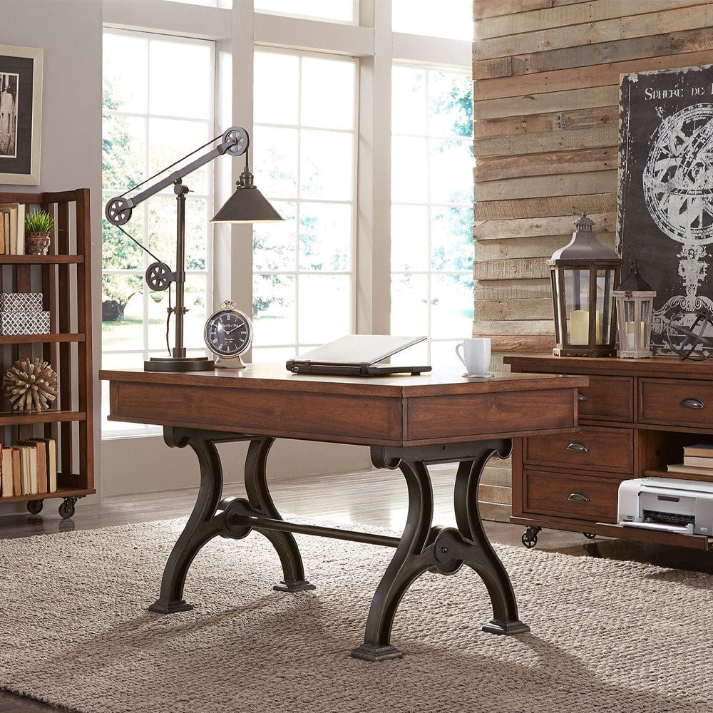 Liberty Furniture - Arlington House - 4 Piece Desk Set in Brown - 411-HO-4DS view 2