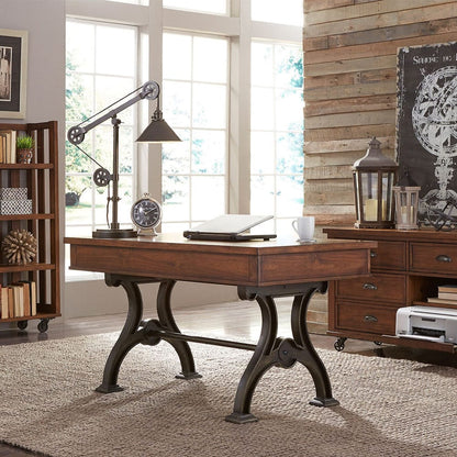Liberty Furniture - Arlington House - 4 Piece Desk Set in Brown - 411-HO-4DS view 2