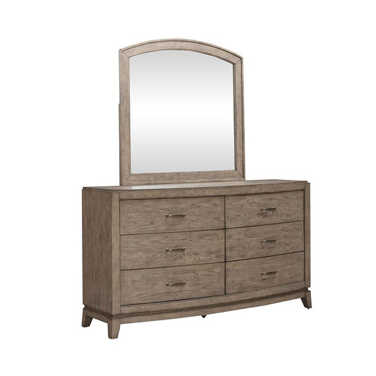 Liberty Furniture - Avalon Dresser & Mirror  in Burnished Beige - 805-BR-DM veiw 2