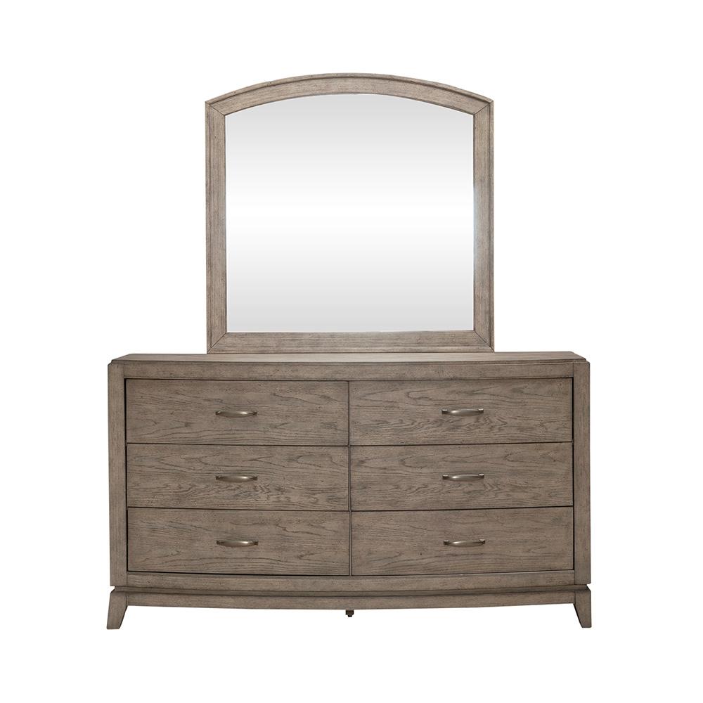 Liberty Furniture - Avalon Dresser & Mirror  in Burnished Beige - 805-BR-DM veiw 3
