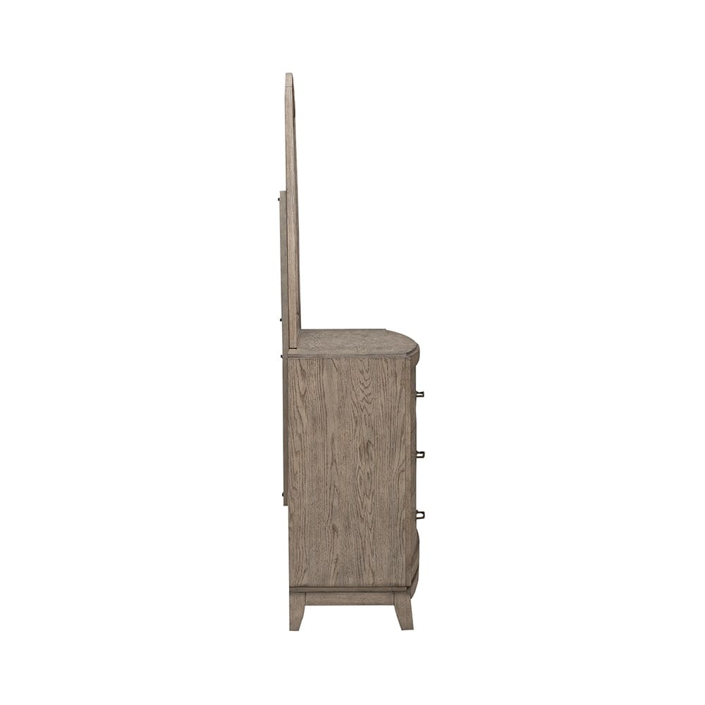Liberty Furniture - Avalon Dresser & Mirror  in Burnished Beige - 805-BR-DM veiw 4