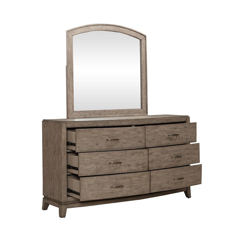 Liberty Furniture - Avalon Dresser & Mirror  in Burnished Beige - 805-BR-DM veiw 6