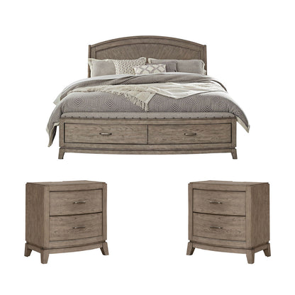 Liberty Furniture - Avalon King Panel Storage Bed, 2 Night Stands - 805-BR-KPBS2NS view 1