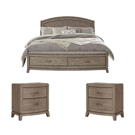 Liberty Furniture - Avalon King Panel Storage Bed, 2 Night Stands - 805-BR-KPBS2NS view 1