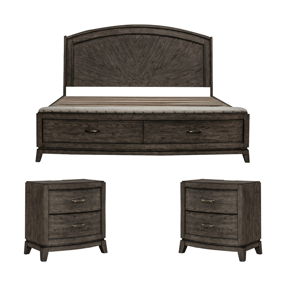 Liberty Furniture - Avalon King Panel Storage Bed, 2 Night Stands - 805B-BR-KPBS2NS view 1