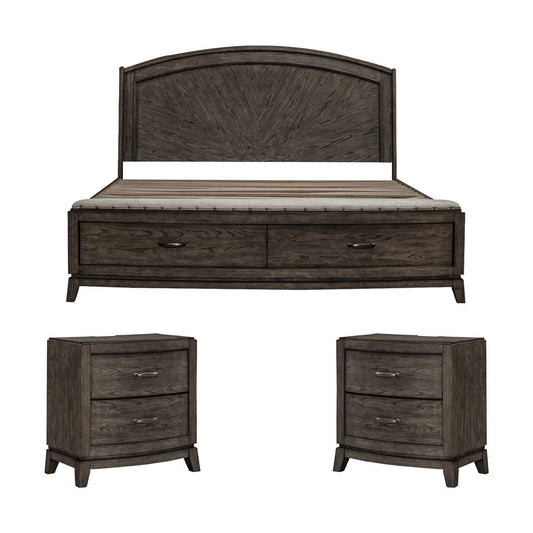 Liberty Furniture - Avalon King Panel Storage Bed, 2 Night Stands - 805B-BR-KPBS2NS view 1