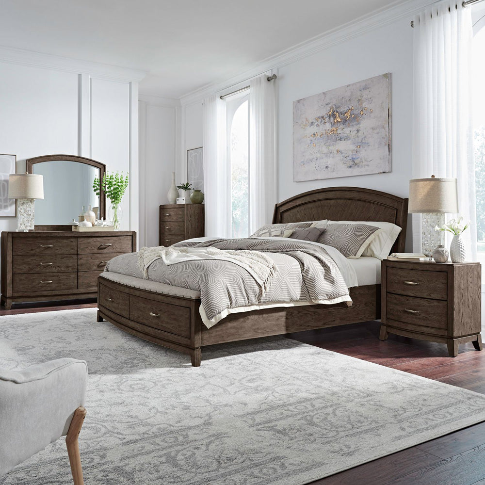 Liberty Furniture - Avalon King Panel Storage Bed, Dresser & Mirror, Chest, NS - 805B-BR-KPBSDMCN view 1