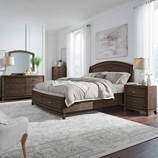 Liberty Furniture - Avalon King Panel Storage Bed, Dresser & Mirror, Chest, NS - 805B-BR-KPBSDMCN view 1