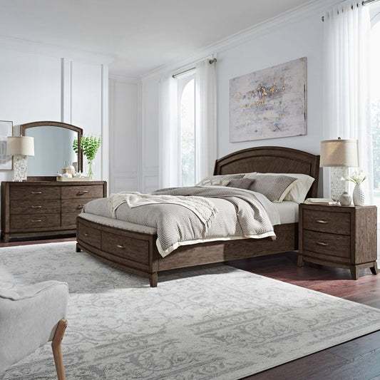 Liberty Furniture - Avalon King Panel Storage Bed, Dresser & Mirror, NS - 805B-BR-KPBSDMN view 1