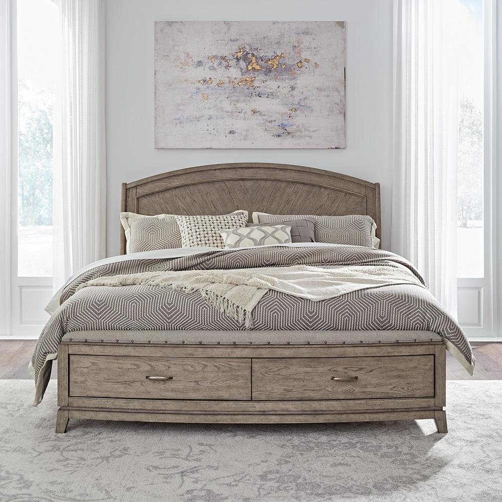 Liberty Furniture - Avalon King Panel Storage Bed  in Burnished Beige - 805-BR-KPBS veiw 1