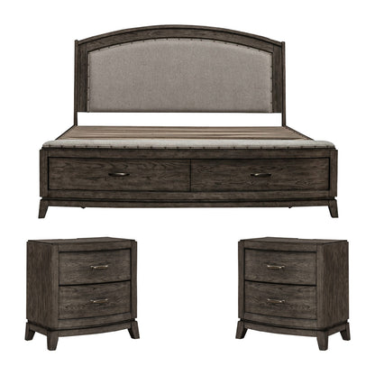 Liberty Furniture - Avalon King Uph Storage Bed, 2 Night Stands - 805B-BR-KUS2NS view 1