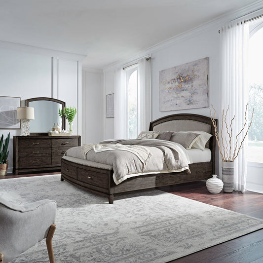 Liberty Furniture - Avalon King Uph Storage Bed, Dresser & Mirror - 805B-BR-KUSDM view 1