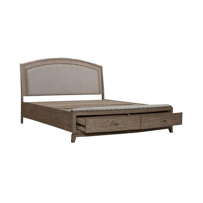 Liberty Furniture - Avalon King Uph Storage Bed  in Burnished Beige - 805-BR-KUS veiw 9