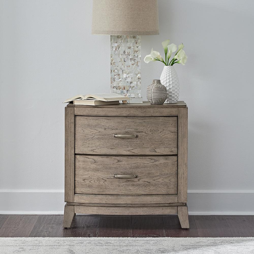 Liberty Furniture - Avalon Nightstand w/ Charging Station in Burnished Beige - 805-BR61 veiw 1
