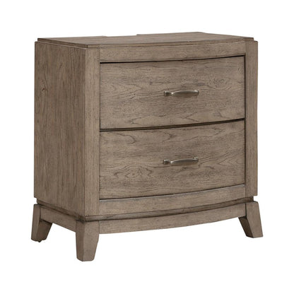 Liberty Furniture - Avalon Nightstand w/ Charging Station in Burnished Beige - 805-BR61 veiw 3