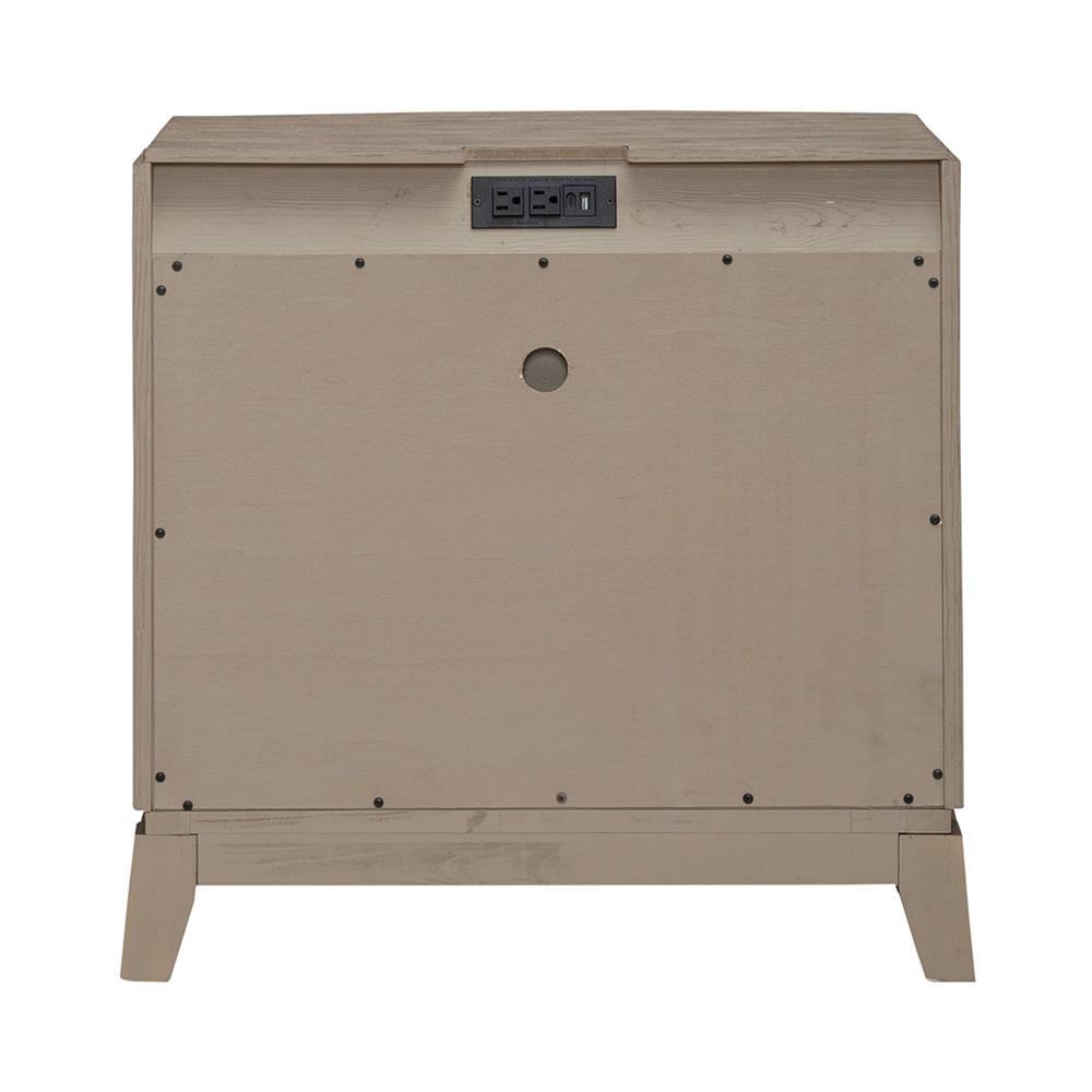 Liberty Furniture - Avalon Nightstand w/ Charging Station in Burnished Beige - 805-BR61 veiw 8