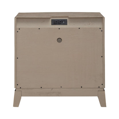 Liberty Furniture - Avalon Nightstand w/ Charging Station in Burnished Beige - 805-BR61 veiw 8