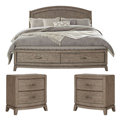 Liberty Furniture - Avalon Queen Panel Storage Bed, 2 Night Stands - 805-BR-QPBS2NS view 1