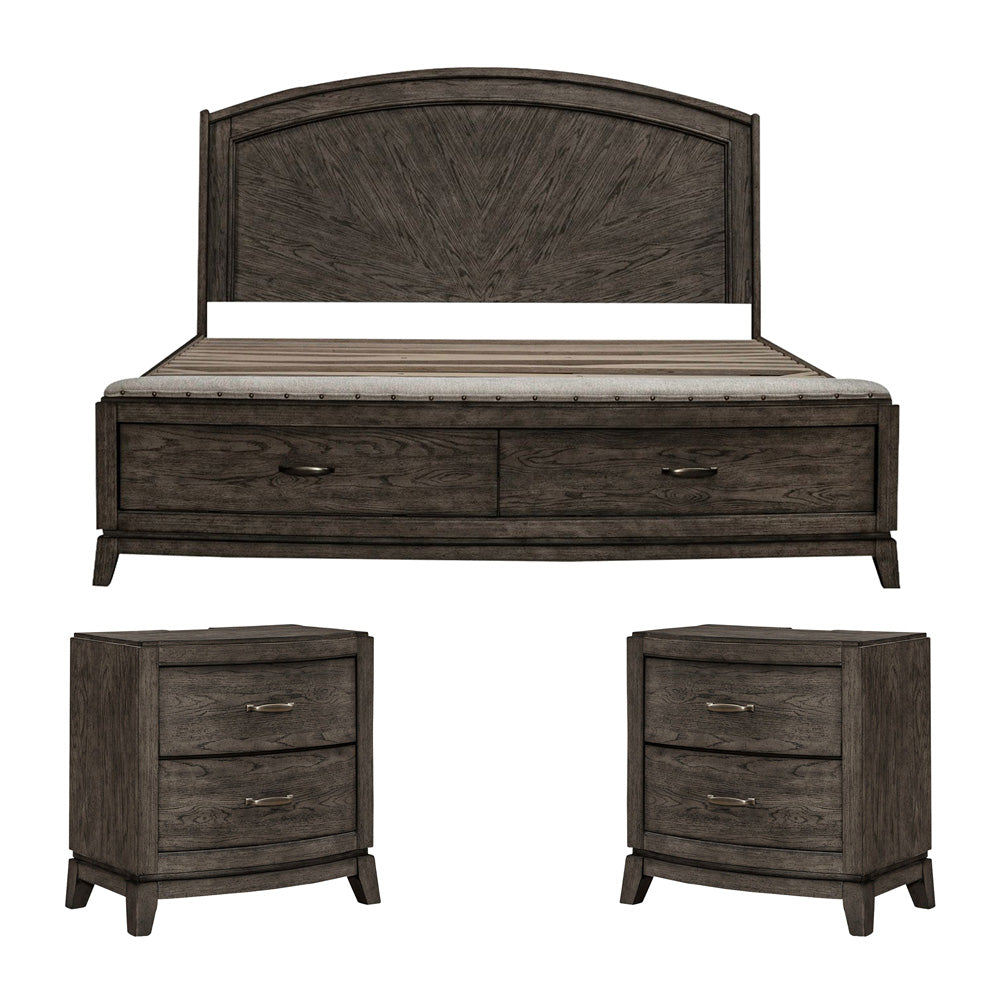 Liberty Furniture - Avalon Queen Panel Storage Bed, 2 Night Stands - 805B-BR-QPBS2NS view 1