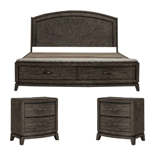 Liberty Furniture - Avalon Queen Panel Storage Bed, 2 Night Stands - 805B-BR-QPBS2NS view 1