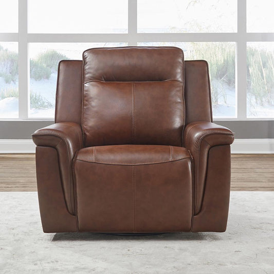 Liberty Furniture - Avery SG Recliner P2 - Cognac in Cognac Leather - 7001CG-12P veiw 1