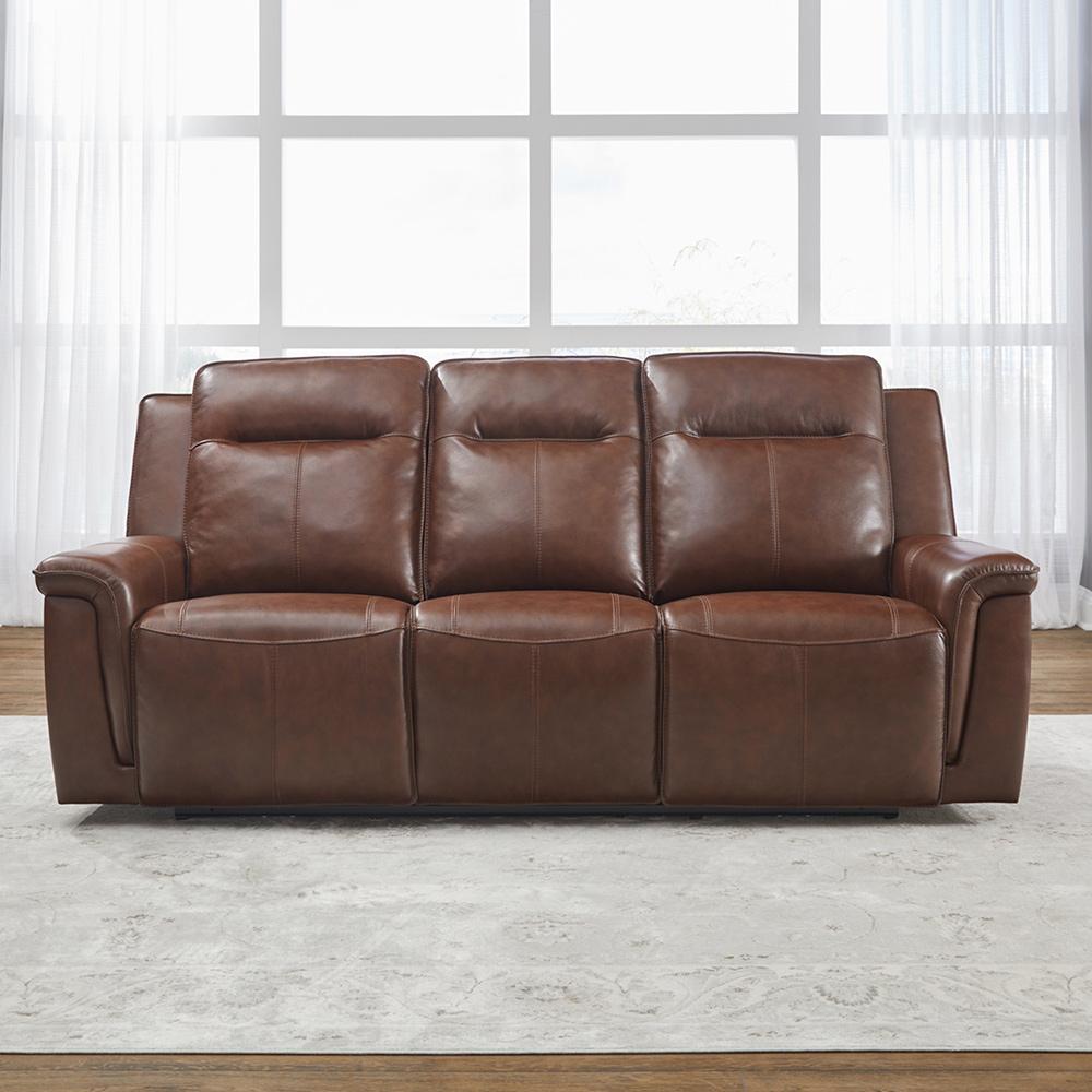 Liberty Furniture - Avery Sofa P2 - Cognac in Cognac Leather - 7001CG-32P veiw 1